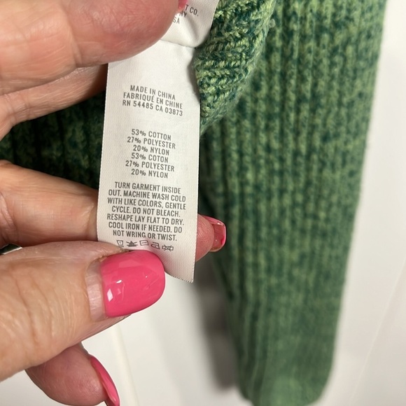 Aerie Womens Sweater XL shades of Green 1/2 Zip Crop Long Sleeves Casual Trendy - Picture 8 of 13